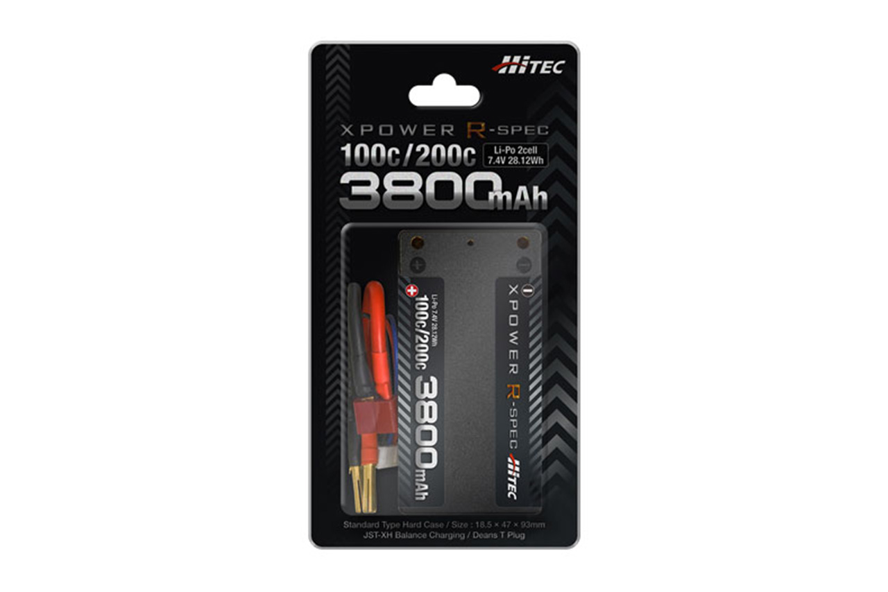 ハイテック　XPOWER R-SPEC [エックスパワー Rスペック] Li-Po 7.4V 3800mAh 100C/200C　XPR3800S-B