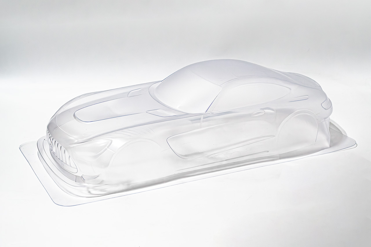 タミヤ　ボディ(透明:1.0t　穴無)(58750)(メルセデスAMG GT3 EVO)　カスタマーサービスパーツ　11820121-000