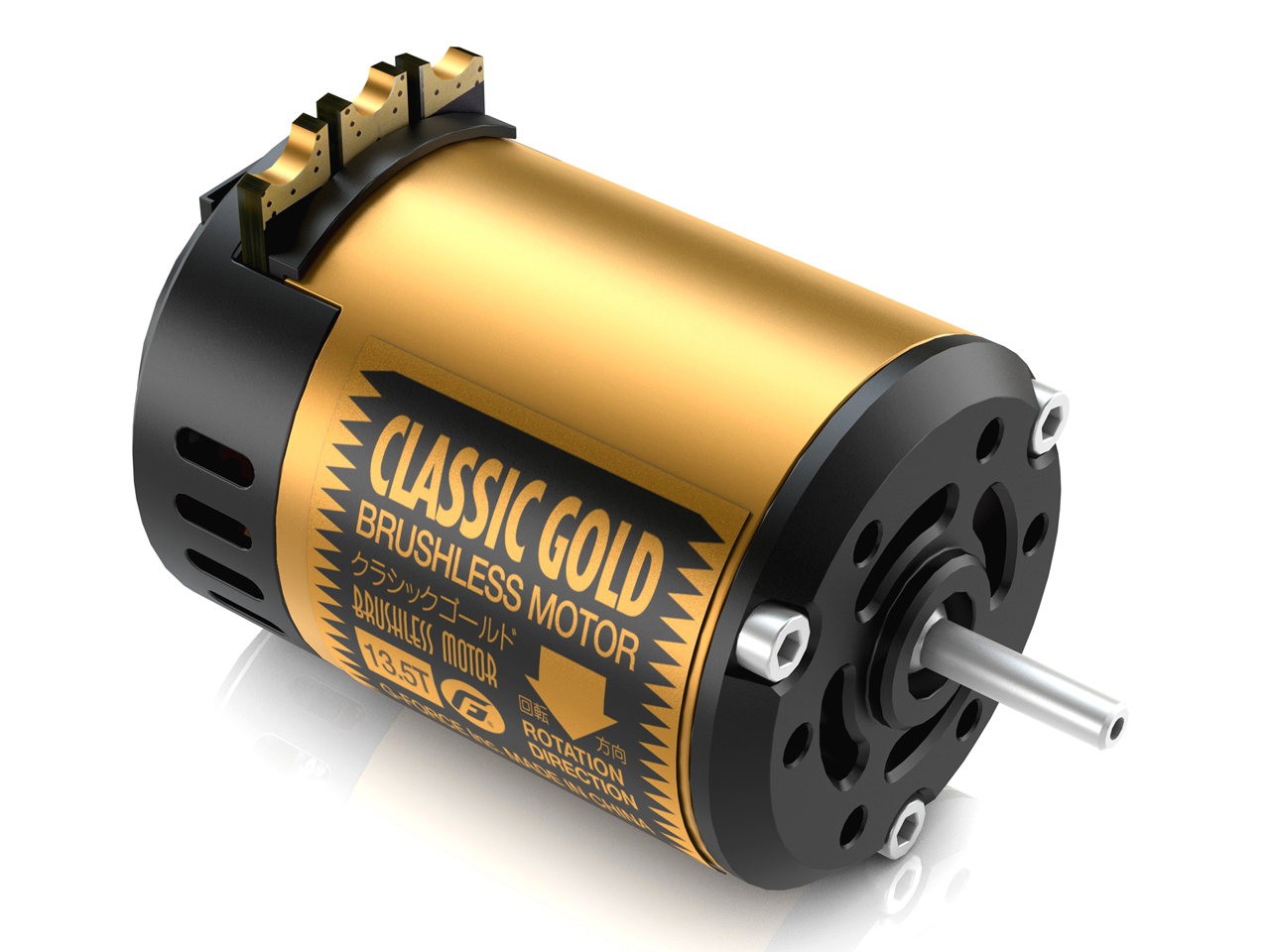G-FORCE　1/10 RC用 ブラシレスモーター Classic Gold Brushless Motor  13.5T G0460