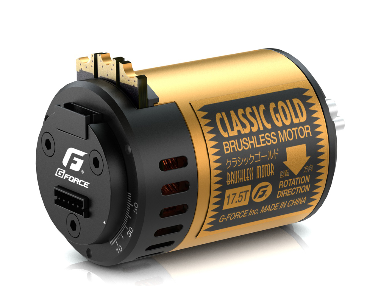 G-FORCE　1/10 RC用 ブラシレスモーター Classic Gold Brushless Motor  17.5T G0461