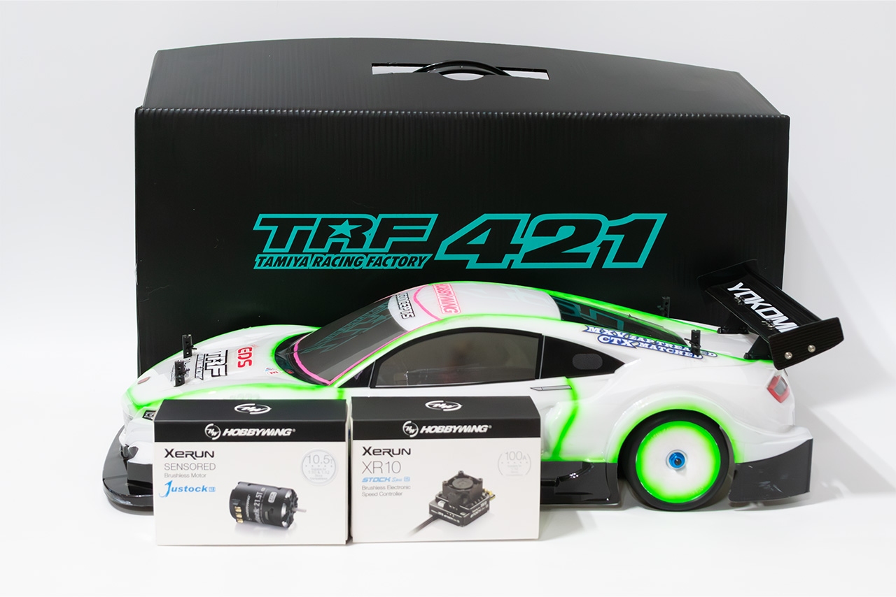 【中古販売】 タミヤ　TRF 421　サーボ・モーター・ESC・ボディ・他