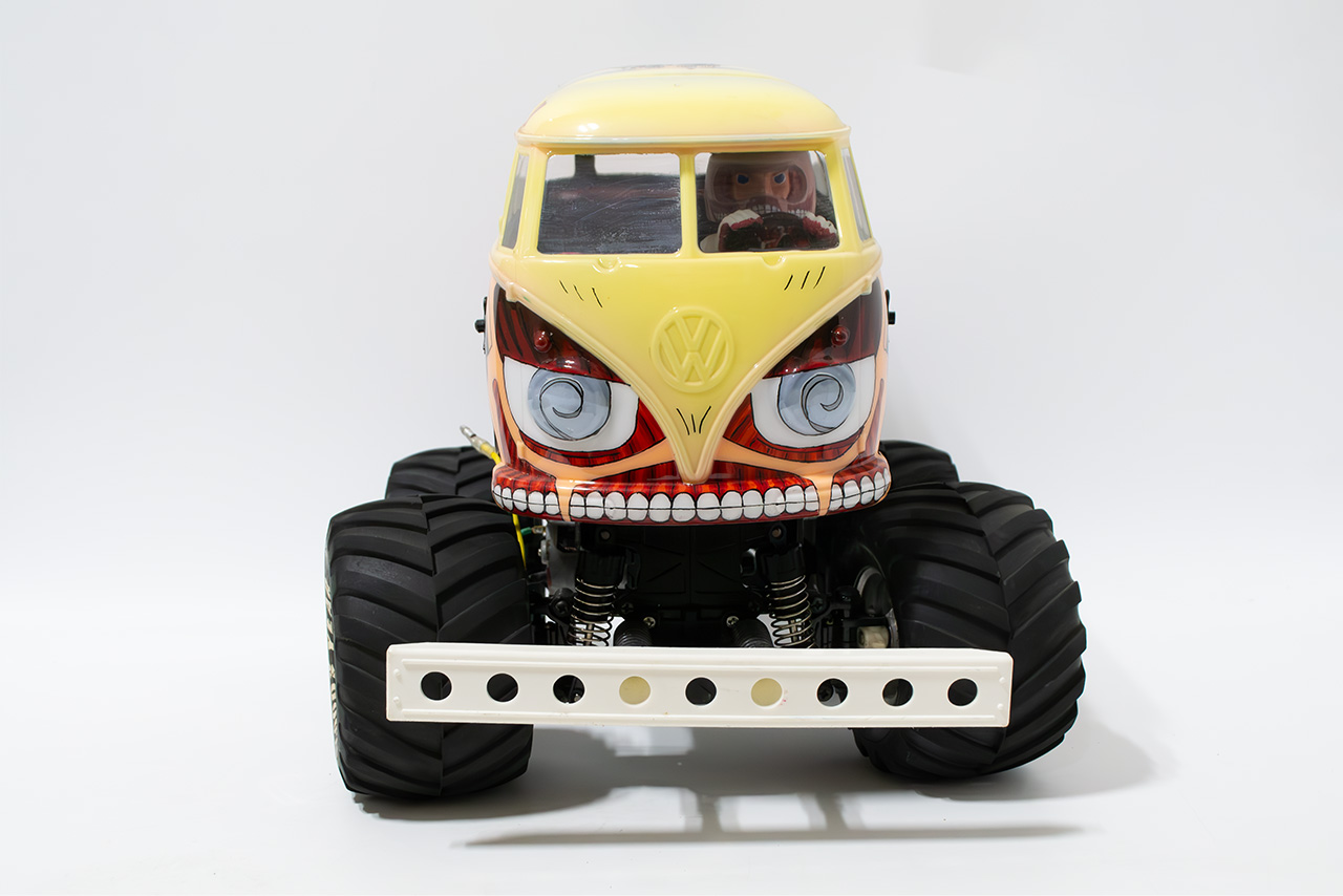 【中古販売】　タミヤ　フォルクスワーゲン　タイプ２(T1)(WR-02)ウィリー　モーター・サーボ・フルベアリング 付き