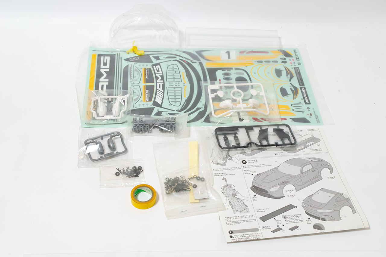 中古販売】 タミヤ SP.1590 1/10RC MERCEDES-AMG GT3スペアボディ