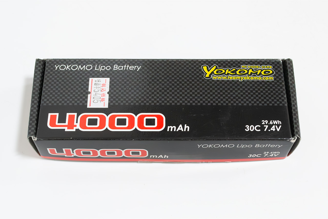 【中古販売】　ヨコモ　Lipoバッテリー 7.4V 4000 mAh(未使用)