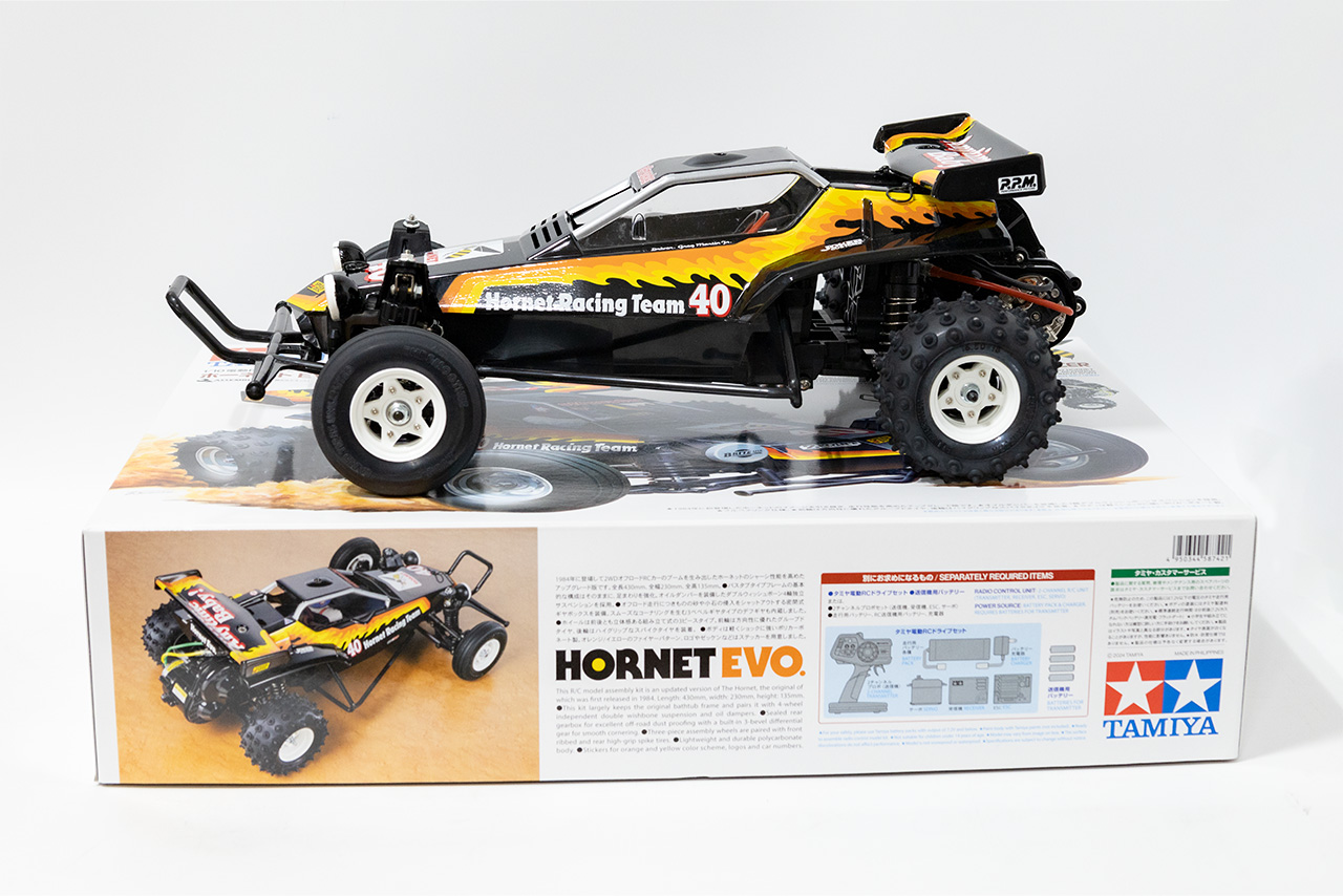 【中古販売】　タミヤ　ホーネットEVO.　モーター・ESC・サーボ　オプション付き(未走行)