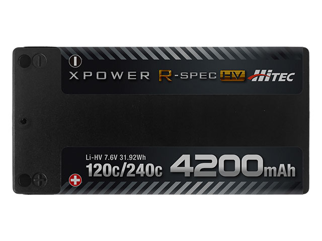 ハイテック　XPOWER R-SPEC HV [エックスパワー Rスペック HV]Li-HV 7.6V 4200mAh 120C/240C　XPRHV4200S-B