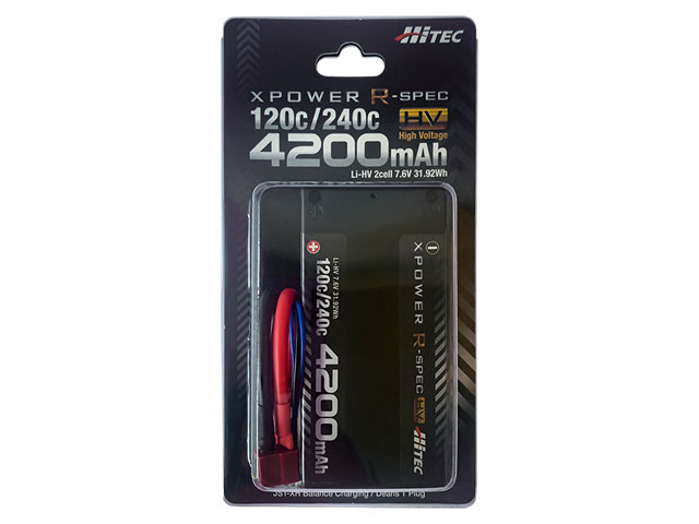 ハイテック　XPOWER R-SPEC HV [エックスパワー Rスペック HV]Li-HV 7.6V 4200mAh 120C/240C　XPRHV4200S-B