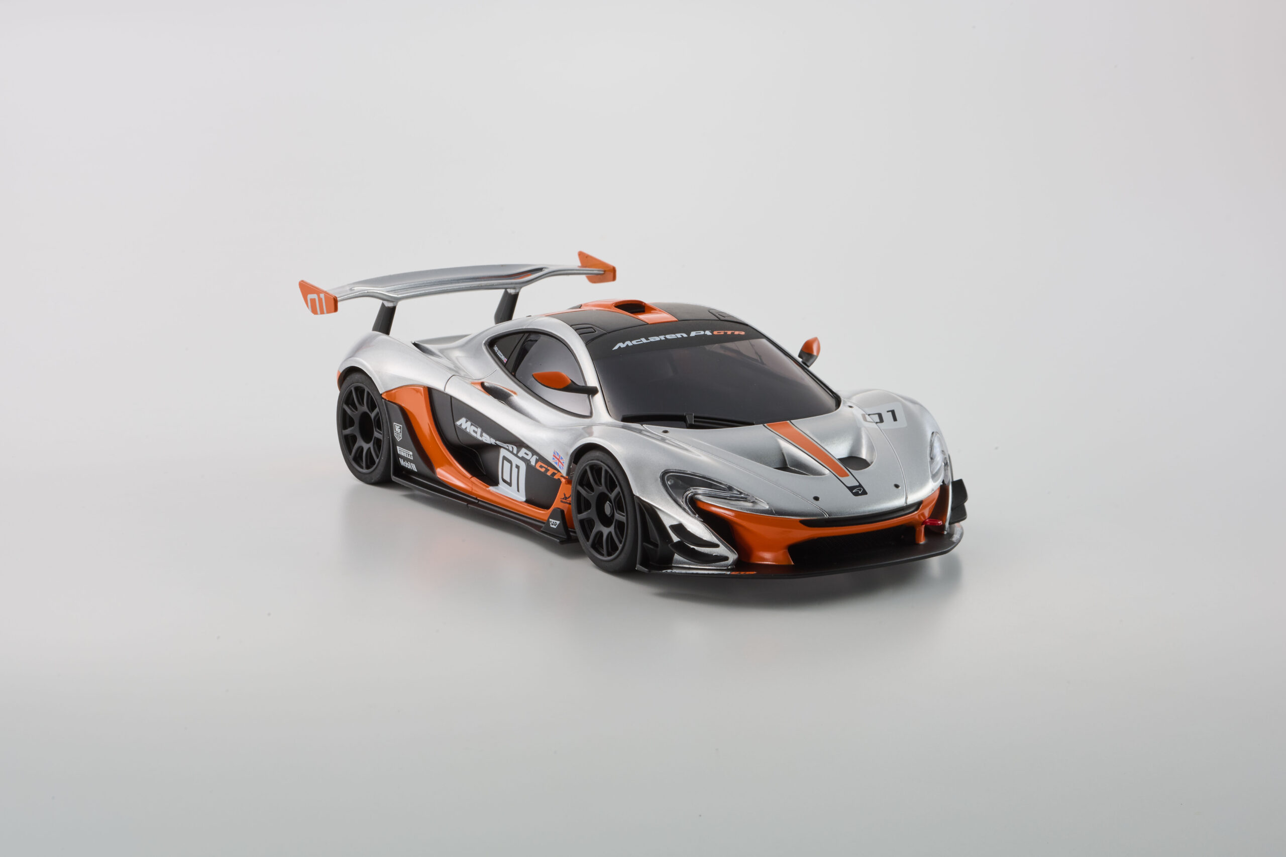京商　オートスケールコレクション ASC W-MM McLaren P1 GTR シルバー/オレンジ MZP260SO