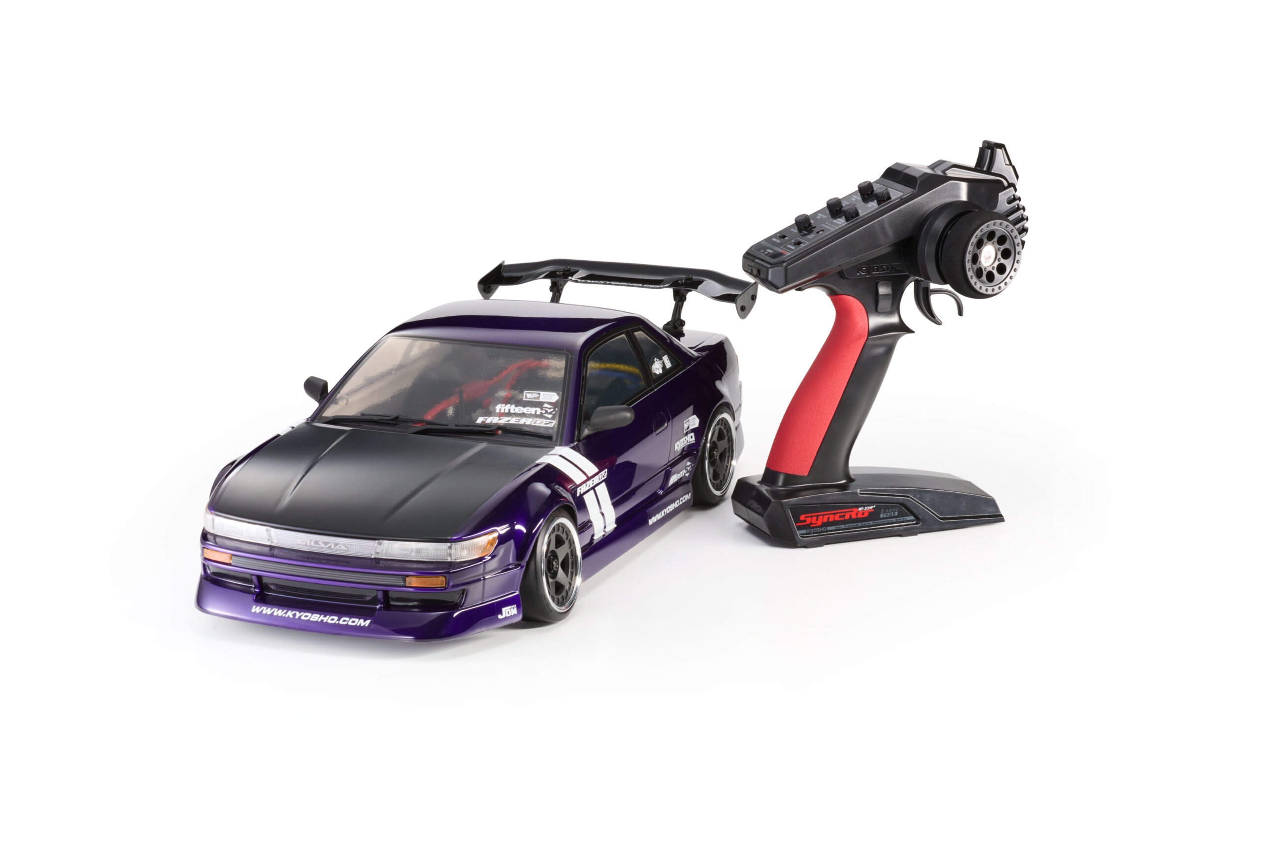京商　1/10 電動 2WD フェーザーD2 FAD2 シリーズ 日産 シルビア S13 チューンド パープル レディセット　34503T1