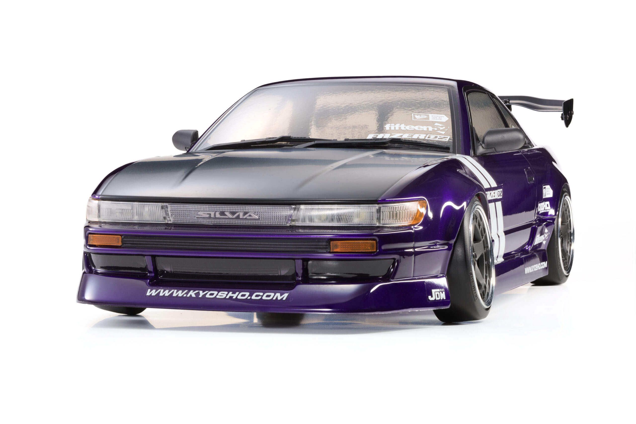 京商 1/10 電動 2WD フェーザーD2 FAD2 シリーズ 日産 シルビア S13 チューンド パープル レディセット 34503T1
