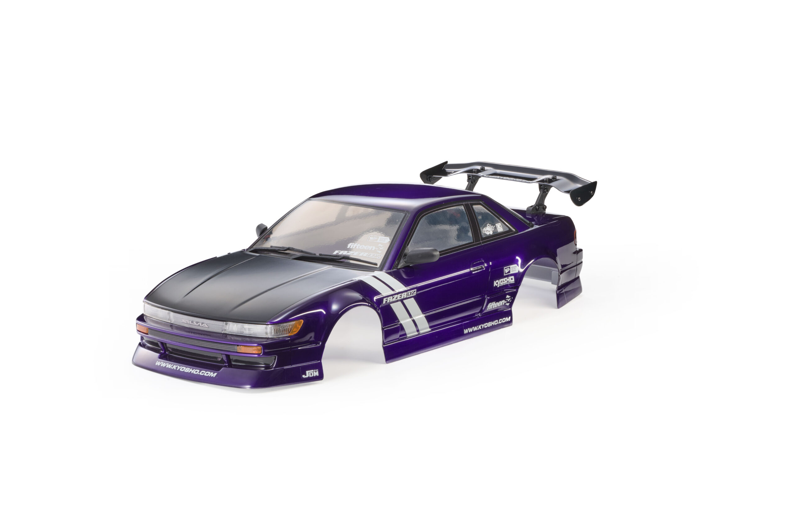 京商 1/10 電動 2WD フェーザーD2 FAD2 シリーズ 日産 シルビア S13 チューンド パープル レディセット 34503T1