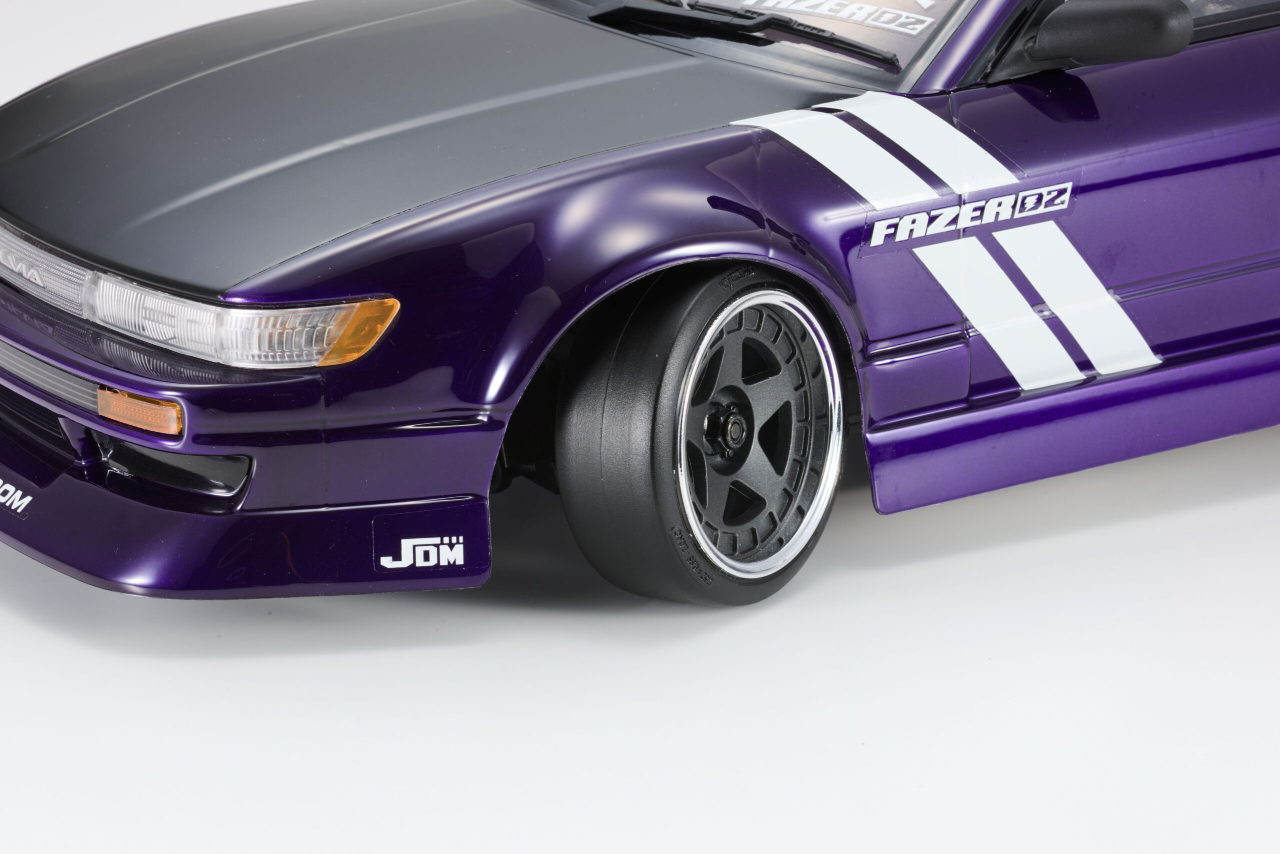 京商 1/10 電動 2WD フェーザーD2 FAD2 シリーズ 日産 シルビア S13 チューンド パープル レディセット 34503T1