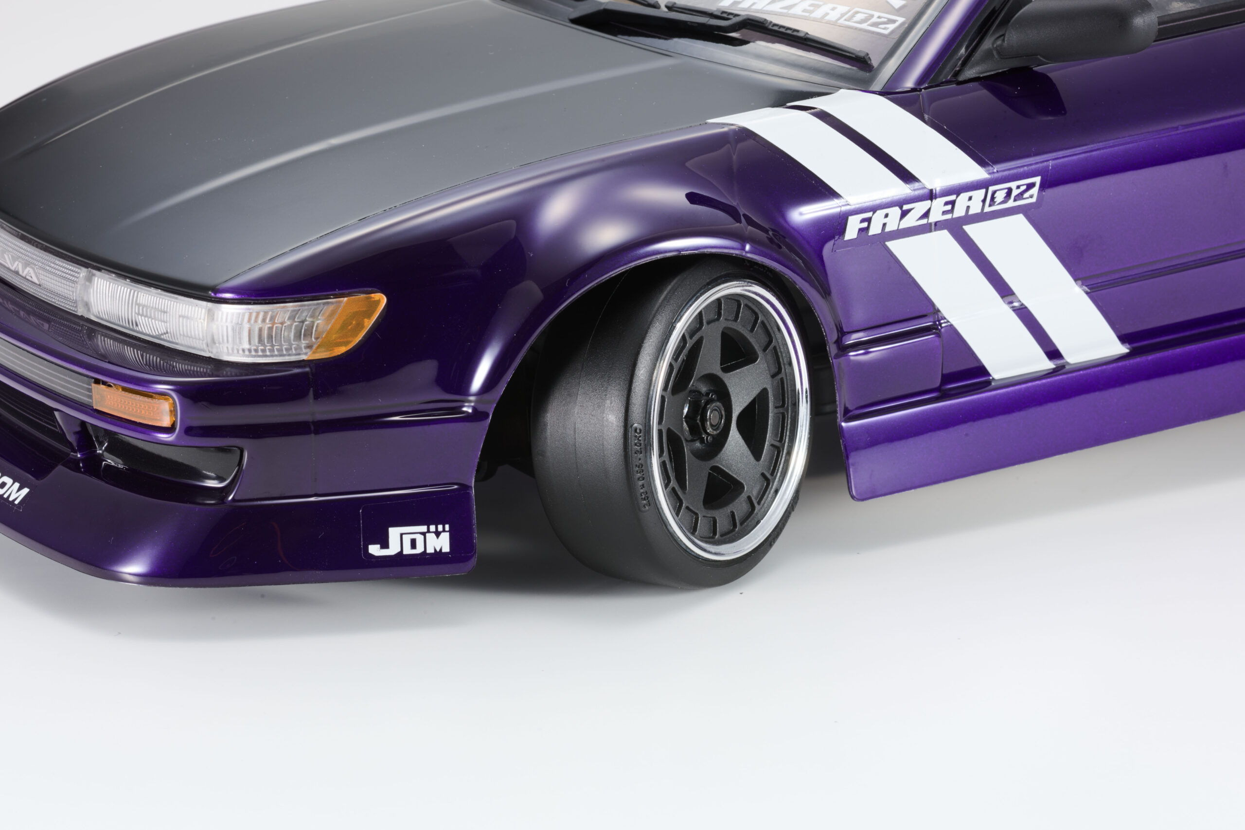 京商 1/10 電動 2WD フェーザーD2 FAD2 シリーズ 日産 シルビア S13 チューンド パープル レディセット 34503T1