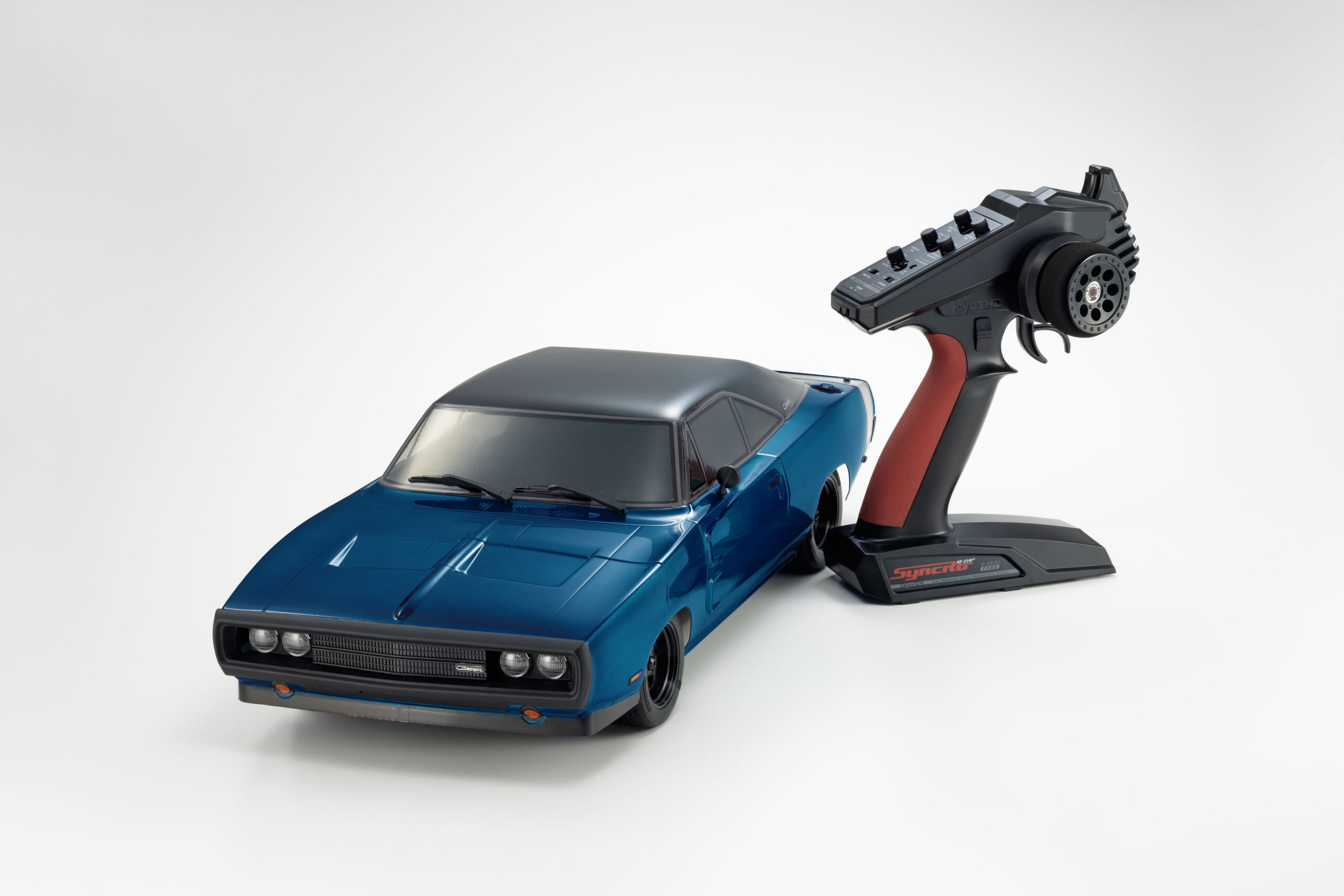 京商　1/10 EP 4WD フェーザーMk2 FZ02L レディセット 1970 ダッジ チャージャー チューンド・バージョン ブルー 34475T1