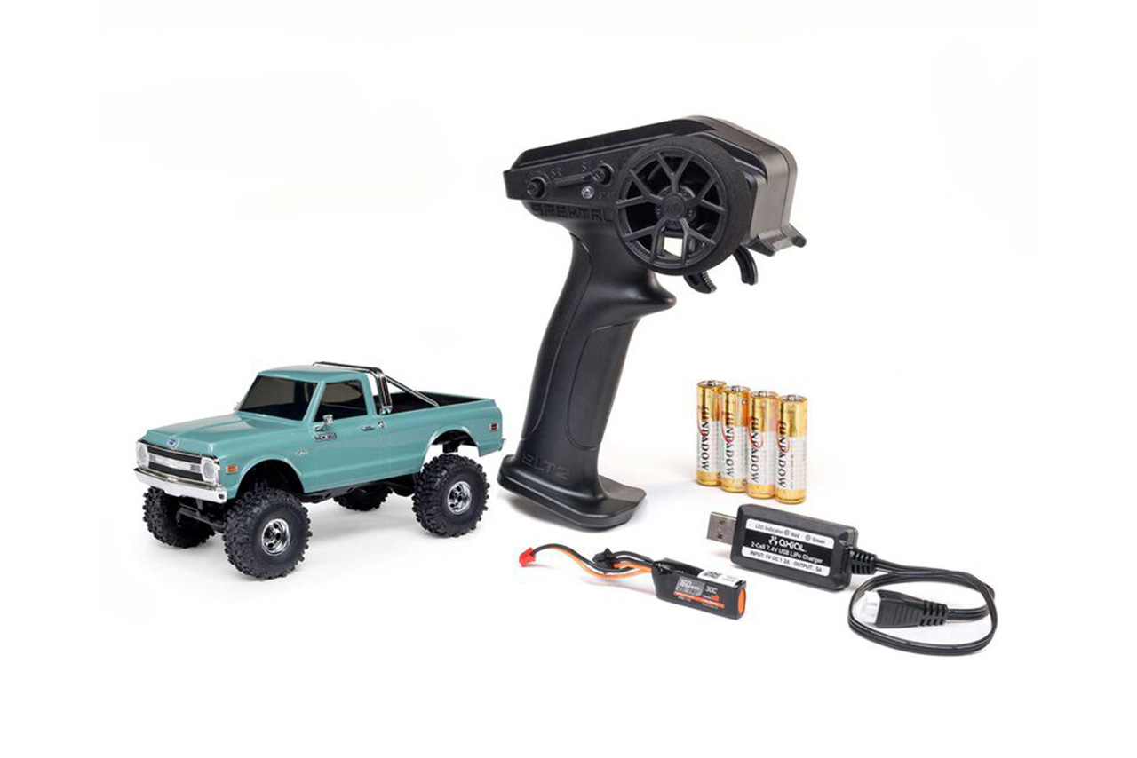 アキシャル　1/30 SCX30 Chevrolet K10 4X4 RTR Brushed Rock Crawler (Battery & Charger Included), Green　AXI-2260T1