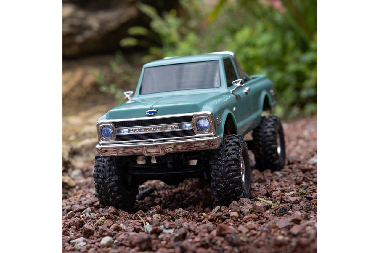 アキシャル　1/30 SCX30 Chevrolet K10 4X4 RTR Brushed Rock Crawler (Battery & Charger Included), Green　AXI-2260T1