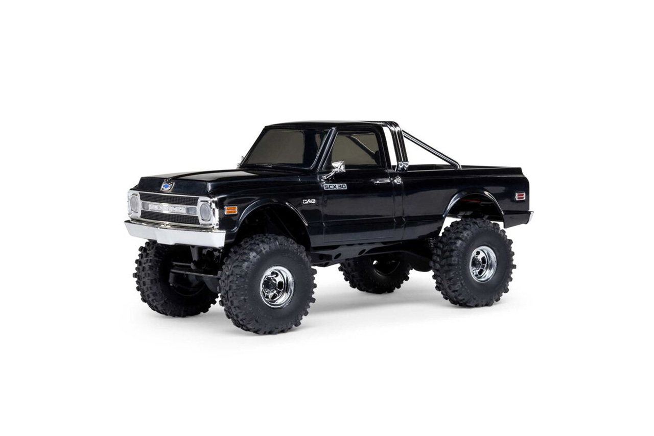 アキシャル　1/30 SCX30 Chevrolet K10 4X4 RTR Brushed Rock Crawler (Battery & Charger Included), Black　AXI-2260T2