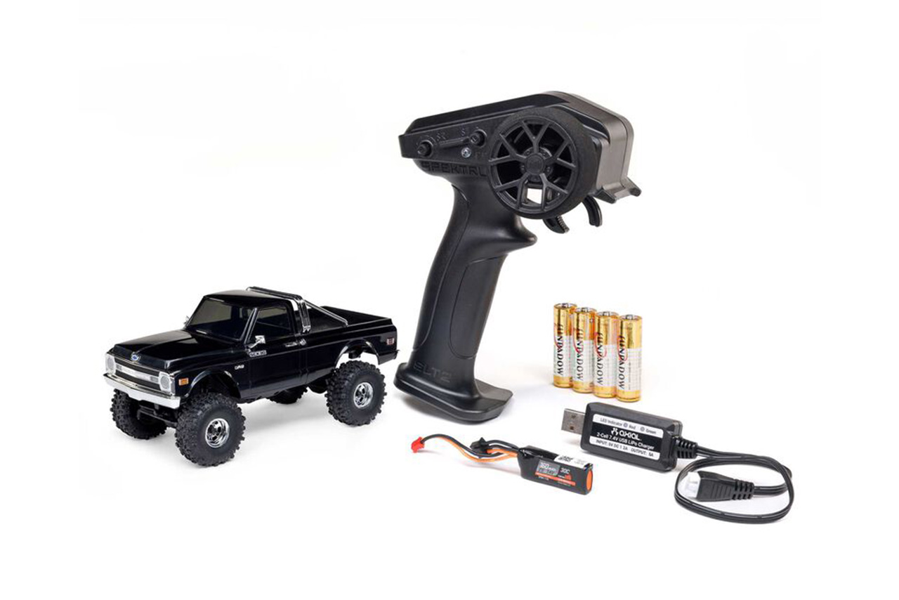 アキシャル　1/30 SCX30 Chevrolet K10 4X4 RTR Brushed Rock Crawler (Battery & Charger Included), Black　AXI-2260T2