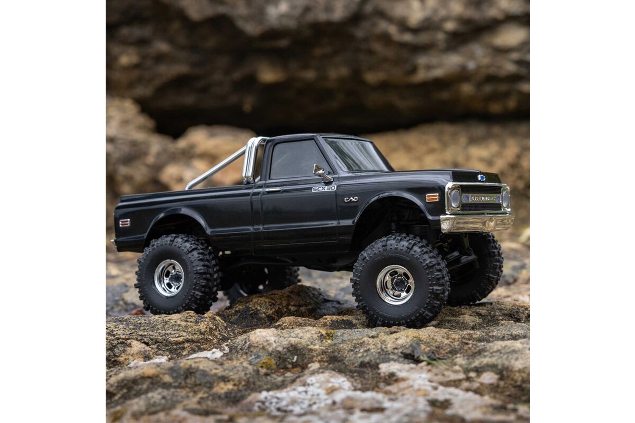 アキシャル　1/30 SCX30 Chevrolet K10 4X4 RTR Brushed Rock Crawler (Battery & Charger Included), Black　AXI-2260T2